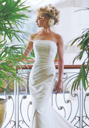 Cascade bridal gown