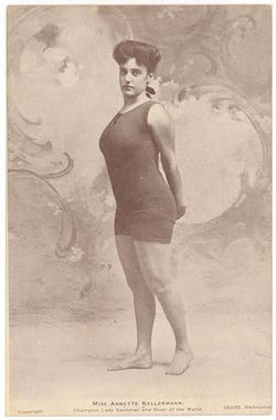 Annetter Kellerman in her indecent swimming costume